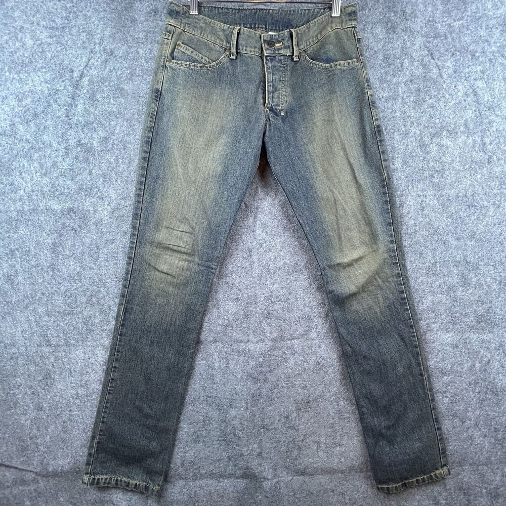 Rufskin Jeans Mens 30 Dirty Wash Slim Straight 6 Pocket Low Rise USA